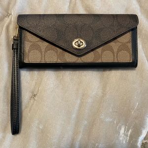 Coach Block Signature Canvas Wallet